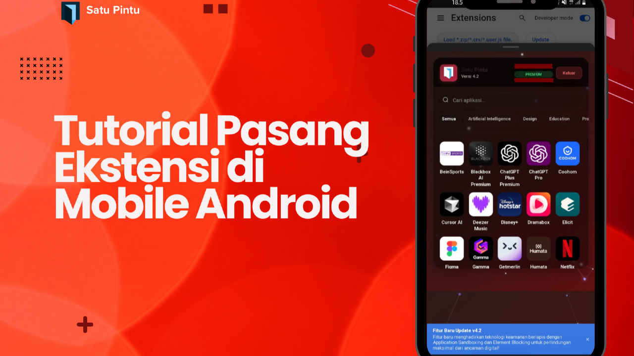 Cara Pemasangan Ekstensi Satu Pintu di Mobile Android
